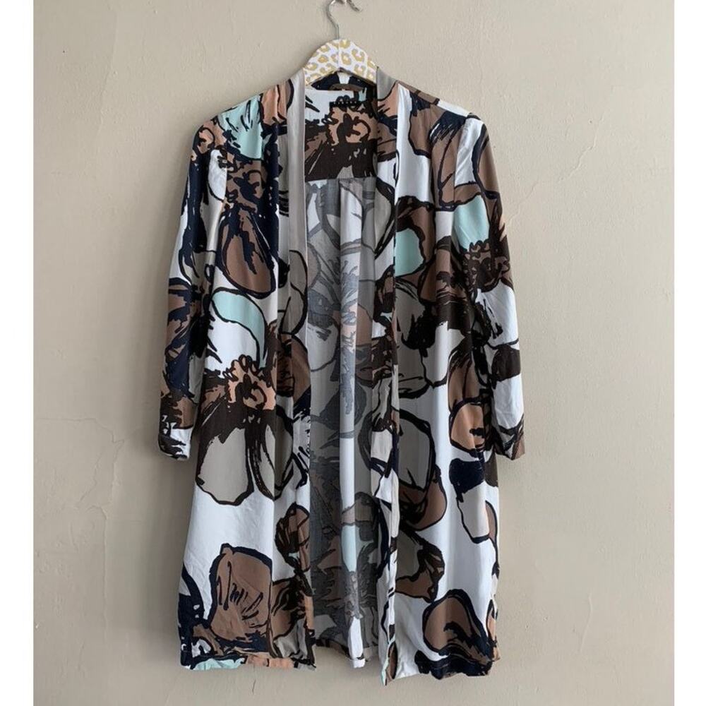 Sisley Women's Floral Open Front Cardigan | Size 4